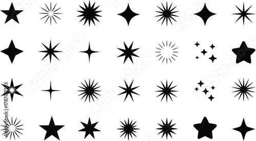 Starburst Sparkle Silhouette Bundle shine twinkle