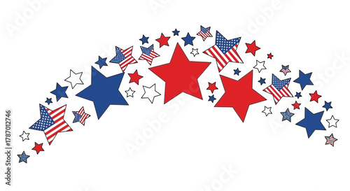 Patriotic stars background american flag design independence day