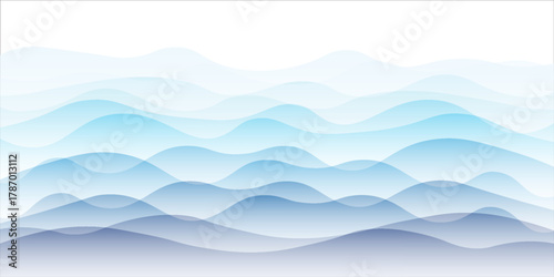 Sea waves layered vector background illustration and sea beach vector illustration.