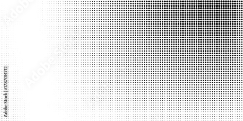 Creative halftone dotted background with black gradient shapes on white. Perfect for minimalist or artistic digital compositions.