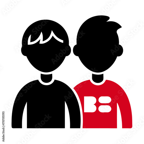 Best friends vector on white background.