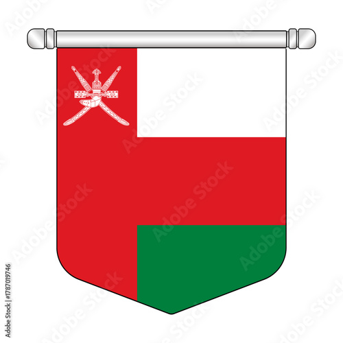 Equatorial Oman National Banner Symbol Hanging