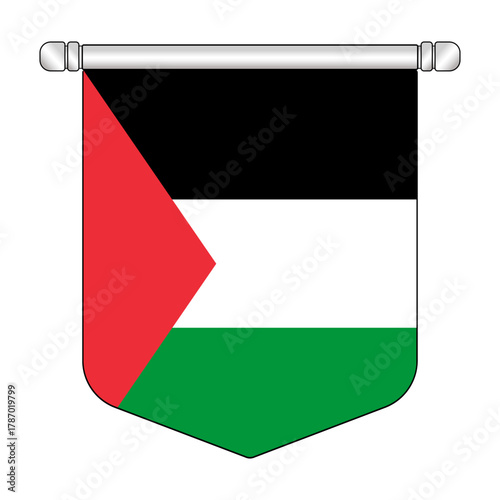 Equatorial Palestine National Banner Symbol Hanging