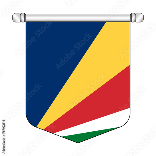 Equatorial Seychelles National Banner Symbol Hanging