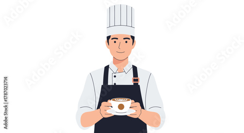 Professional Chef Holding Dish in Modern Kitchen for Culinary Business or Cooking Blog