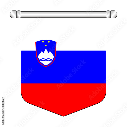 Equatorial Slovenia National Banner Symbol Hanging
