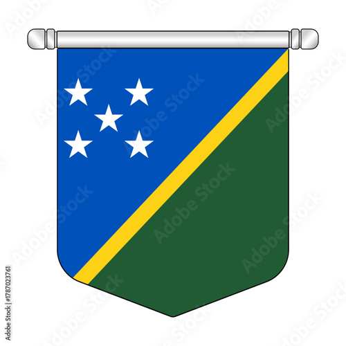 Equatorial Solomon islands National Banner Symbol Hanging
