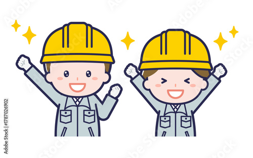 工事作業員／2人組／男女 03