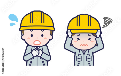 工事作業員／2人組／男女 06