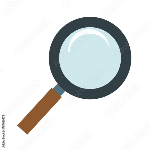 Magnifying glass icon vector isolated on white