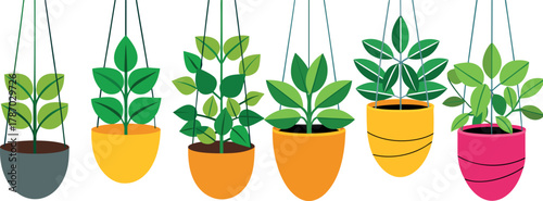  indoor plants illustration, home greenery design, decorative plant vector, hanging pot design, eco friendly artwork, room decor vector, indoor gardening art, botanical pot illustration, interior plan