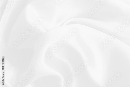 White fabric texture background, detail of silk or linen pattern.