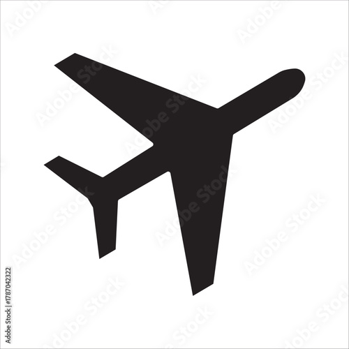 Plane icon set. vector illustration, pictogram isolated on white background. color editable