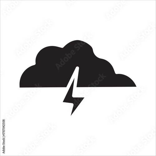 Cloud lightning Thunderstorm icon vector illustration