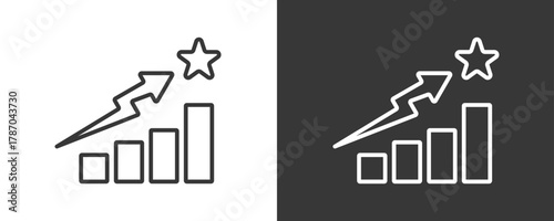 Tableau sur toile Competitive Advantage Icon Set Vector Collection Isolated In Black And White