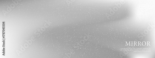 Glossy chrome gradient bg. Silver mirror and metal texture for sleek website headers or social media. Vector illustration.