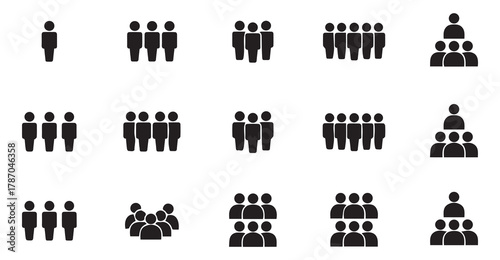 Team icons set. People .Group of people icons. Vector illustration