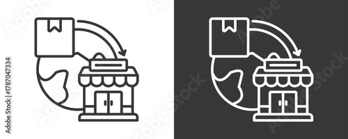 Import Icon Set Vector Collection Isolated In Black And White