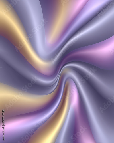 Mesmerizing swirl of pastel colors creates smooth, flowing abstract pattern. blend of purple, pink, and yellow hues gives sense of movement and fluidity, evoking calming and dreamy atmosphere