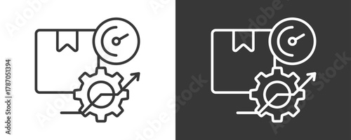 Productivity Icon Set Vector Collection Isolated In Black And White