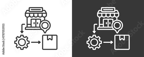 Supply Chain Icon Set Vector Collection Isolated In Black And White