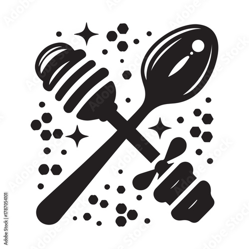 "Vintage Honey Dip & Bee Design for Organic Branding"