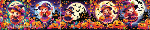 VECTOR IMAGE GIRL USING A HALLOWEEN THEME