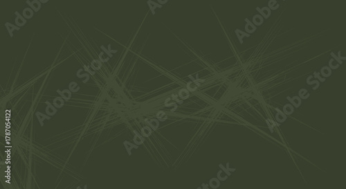 Abstract distressed scratch lines vector background in dark olive green and khaki colors