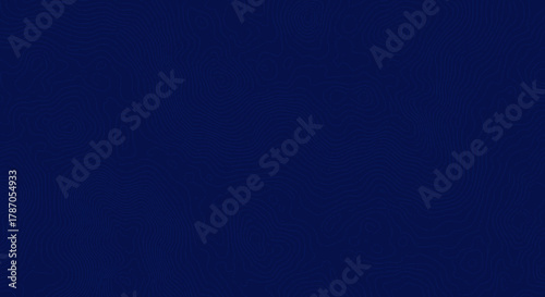 Deep Blue Topographic Contour Map Lines Seamless Vector Background Abstract Dark Navy Blue Pattern Texture