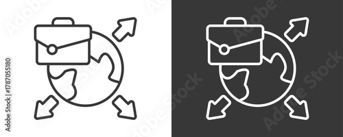 Business Expansion Icon Set Vector Collection Isolated In Black And White