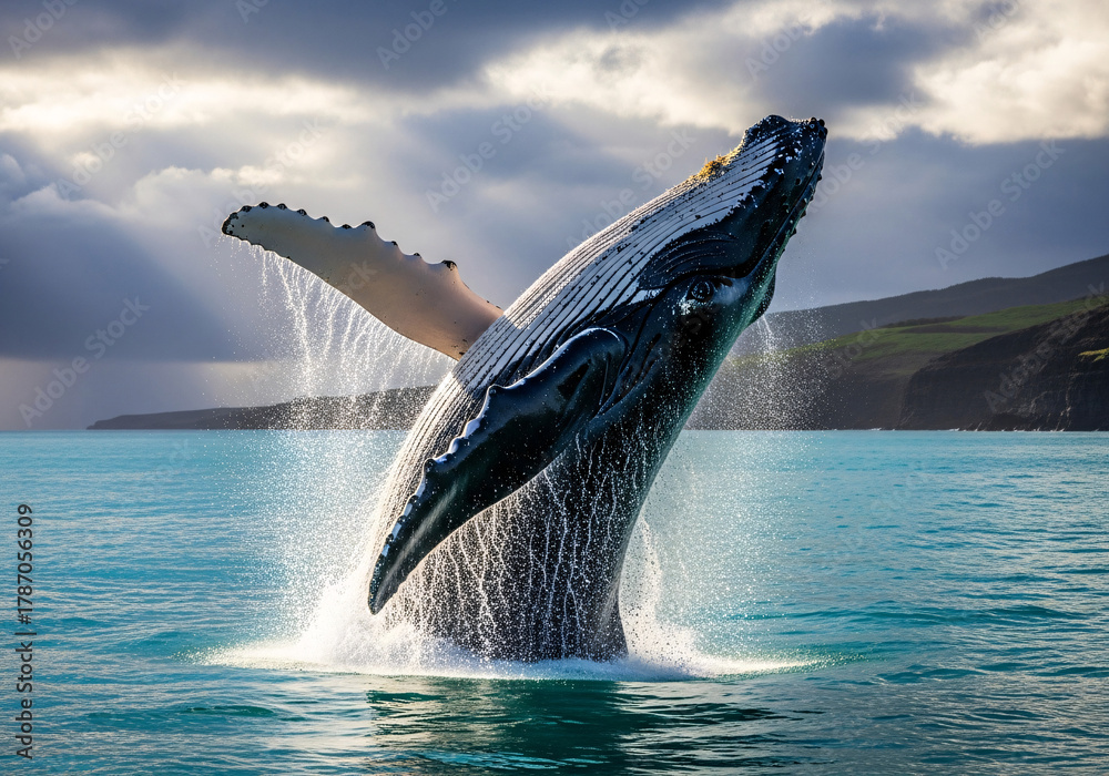 Fototapeta premium Humpback Whale Breaching