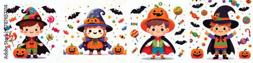 VECTOR IMAGE BOY USING A HALLOWEEN THEME