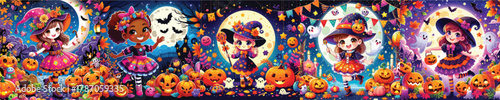 VECTOR IMAGE GIRL USING A HALLOWEEN THEME