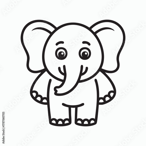 Cute cartoon elephant
