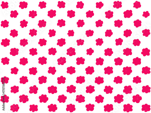 手描き背景　花柄　壁紙　ピンク