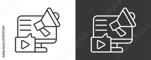 Digital Marketing Icon Set Vector Collection Isolated In Black And White