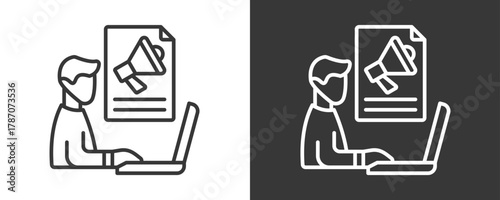Content Marketing Icon Set Vector Collection Isolated In Black And White