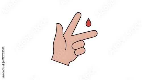 Hand Bleeding from a Wound