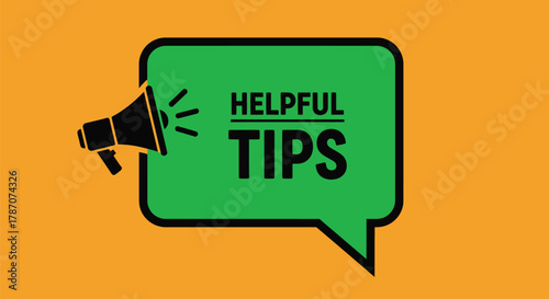 Discover helpful tips with this attention-grabbing megaphone graphic