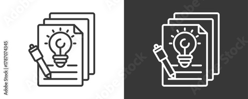 Idea Icon Set Vector Collection Isolated In Black And White