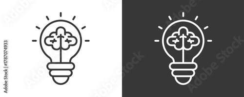 Idea Icon Set Vector Collection Isolated In Black And White