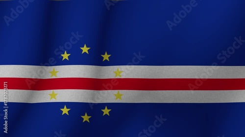 Wallpaper Mural The flag of Cape Verde. The evolving national flag of Cape Verde in 3d format. 1080p HD animation for presentation Torontodigital.ca