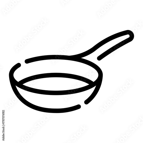 frying pan line icon