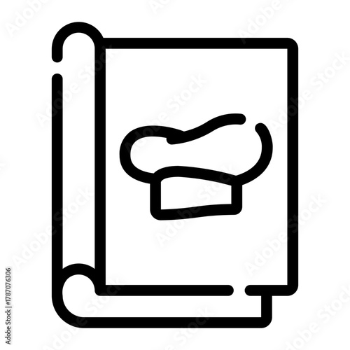 recipe book line icon