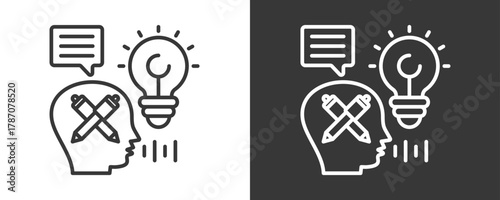 Creativity Icon Set Vector Collection Isolated In Black And White