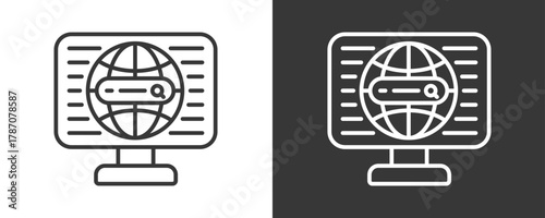 Search Engine Icon Set Vector Collection Isolated In Black And White