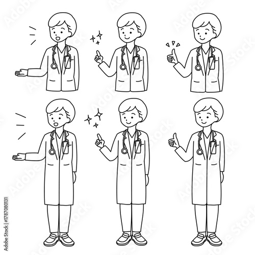 ドクター詰め合わせ(線画)