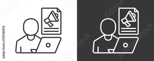 Freelancer Icon Set Vector Collection Isolated In Black And White