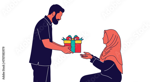 Giving thoughtful gifts and celebrating love in Muslim family setting