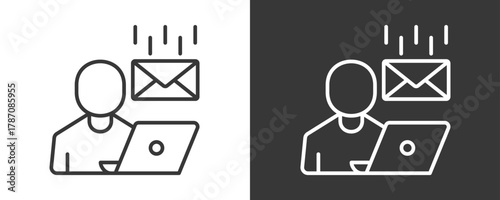 Mail Icon Set Vector Collection Isolated In Black And White